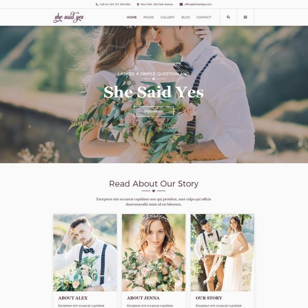 Download SheSaidYes - Engagement & Wedding Engagement & Wedding WordPress Theme