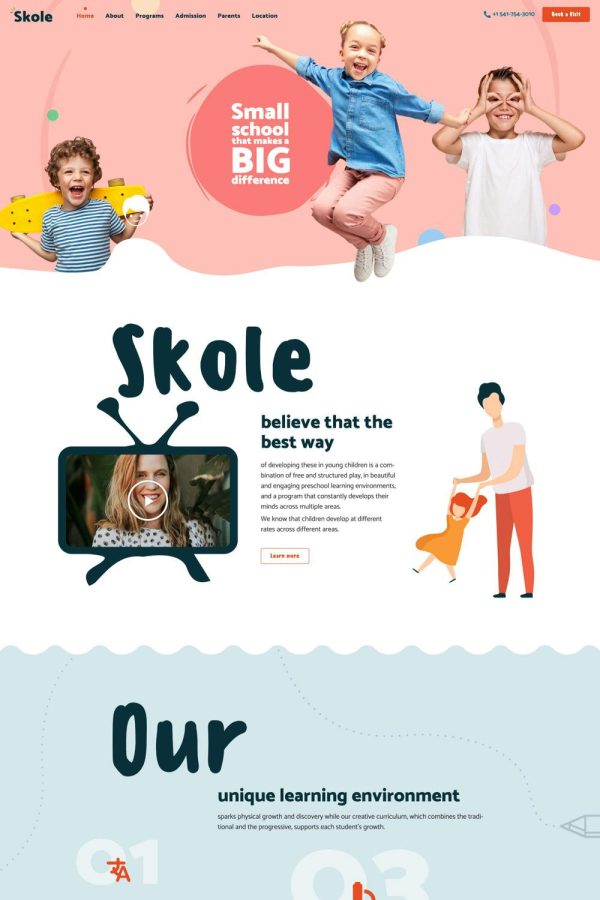 Download Skole - Children Kids School WordPress Theme The Ultimate Niche WordPress Elementor Pro Theme for Preschool and Kindergartens