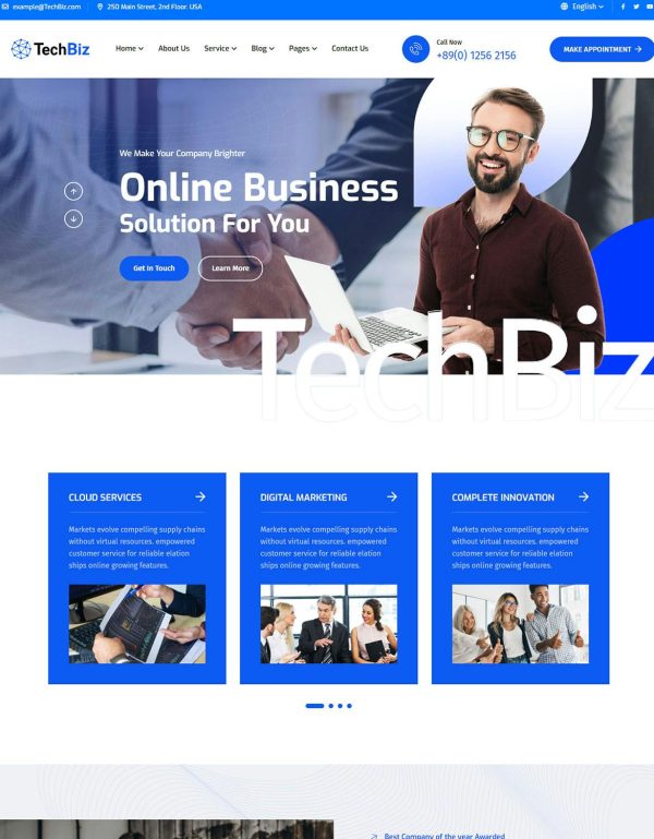 Download Techbiz - Multipurpose IT Solution Business Theme Techbiz is coded with beautiful and clean code and the power of Elementor. Fast & Easy to Customize!
