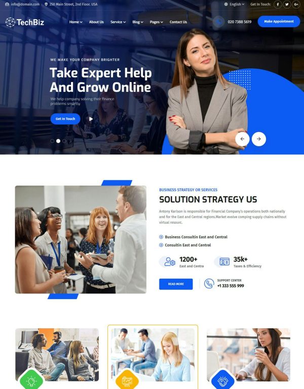 Download Techbiz - Multipurpose IT Solution Business Theme Techbiz is coded with beautiful and clean code and the power of Elementor. Fast & Easy to Customize!
