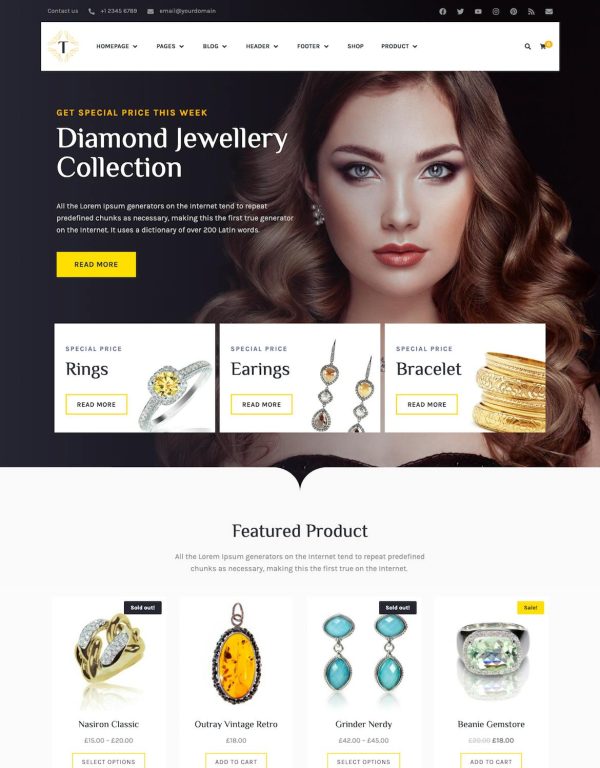 Download Tisara Jewelry WooCommerce Theme