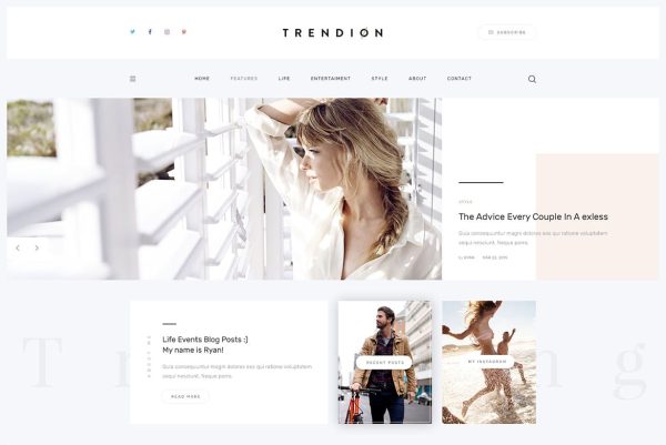 Download Trendion A Personal Lifestyle Blog and Magazine WordPress Theme