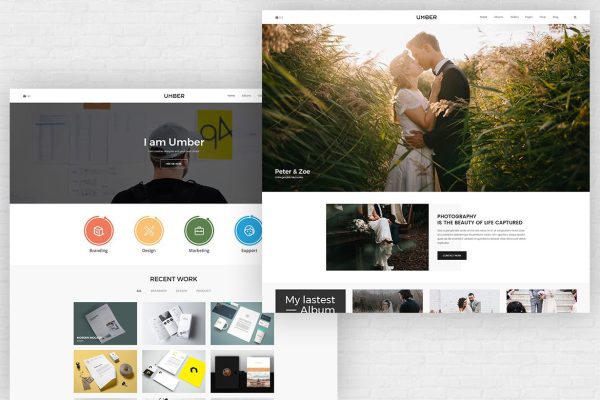 Download Umber | Photography HTML5 Template Photography free ecommerce portfolio landing page blog dashboard bootstrap animated