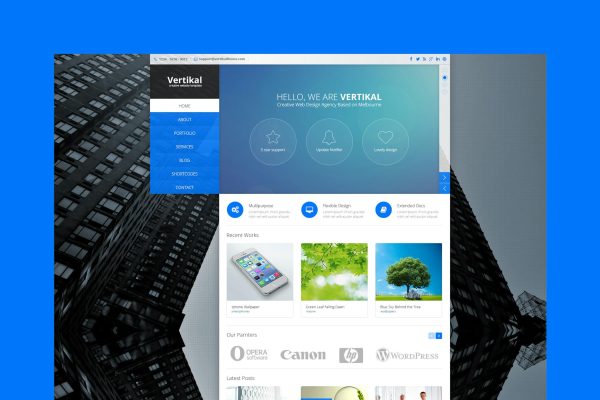 Download Vertikal - Multipurpose HTML5 Template Vertical Menu Template