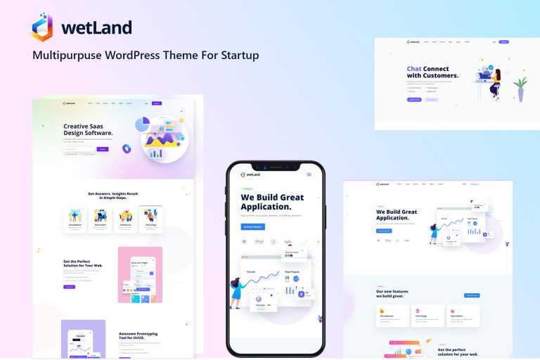 Download Wetland - MultiPurpose WordPress Theme for Startup Wetland is a creative WordPress theme for saas, software, startup, mobile app, agency related.