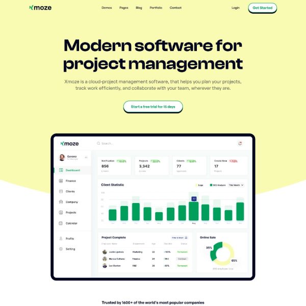 Download Xmoze - Saas Software Startup WordPress Saas Software Startup App Agency