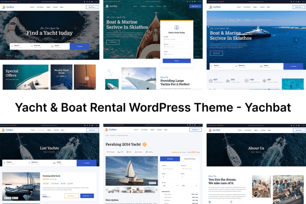 Download Yacht & Boat Rental WordPress Theme - Yachbat It is designed for rental agencies or yacht owners that offer rental services as well as car, motor