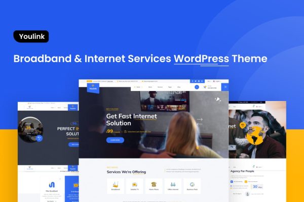 Download Youlink - Broadband & Internet WordPress Theme Youlink - TV cable operator, IPTV, Channel, Broadband internet & Internet Services  WordPress Theme