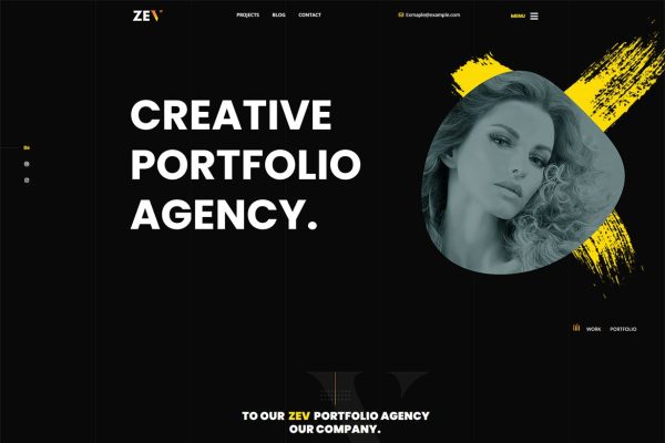 Download Zev – Creative Personal Portfolio WordPress Theme artist, case study, creative, cv, dark, design, developer, elementor, modern cv, modern design, pers