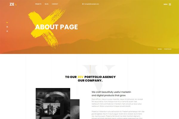 Download Zev – Creative Personal Portfolio WordPress Theme artist, case study, creative, cv, dark, design, developer, elementor, modern cv, modern design, pers