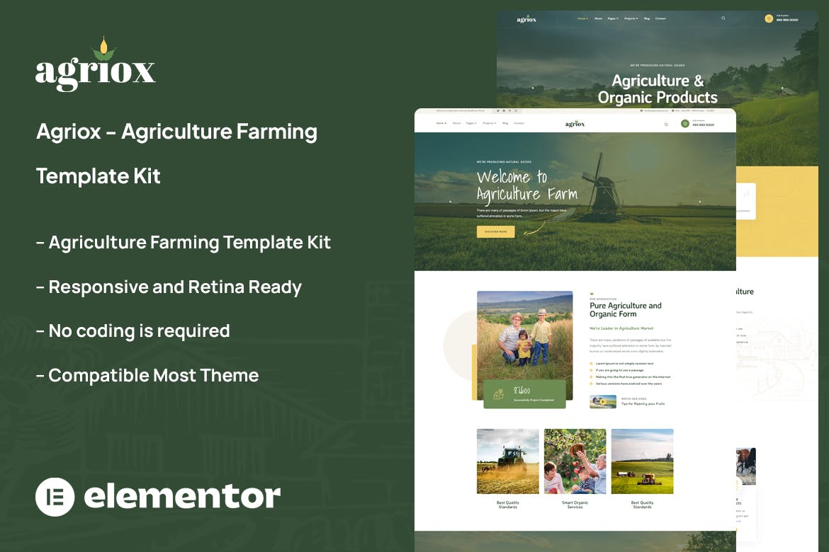 Download Agriox - Agriculture Farming Template Kit