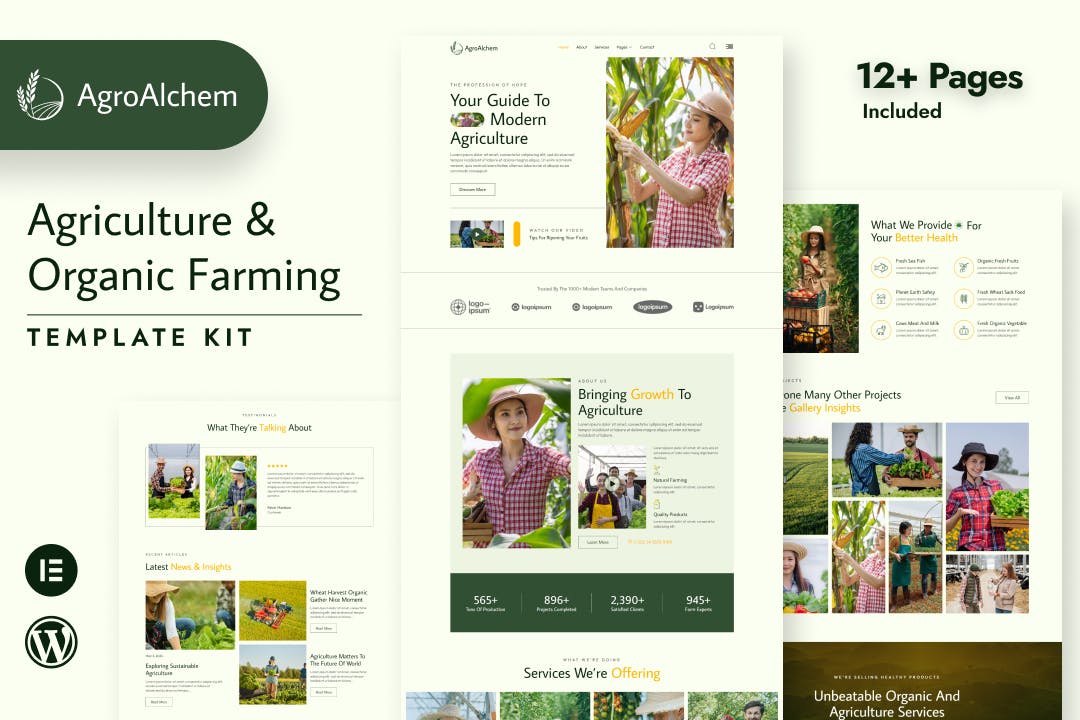 Download AgroAlchem - Agriculture & Organic Farming Elementor Template Kit