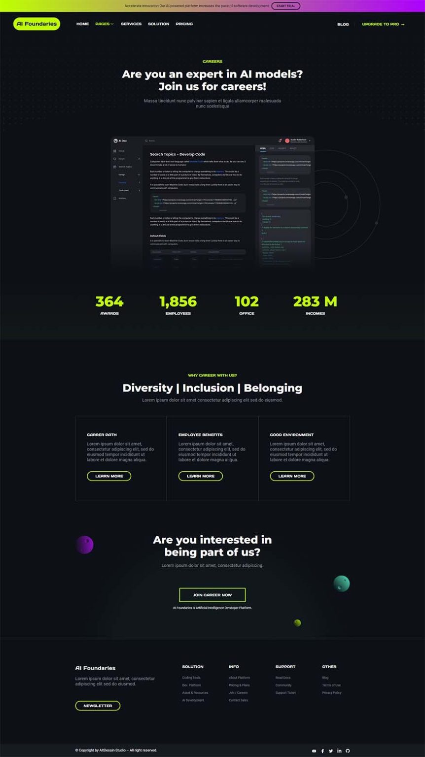 Download AI Foundaries - Software Developer Platform Elementor Template Kit