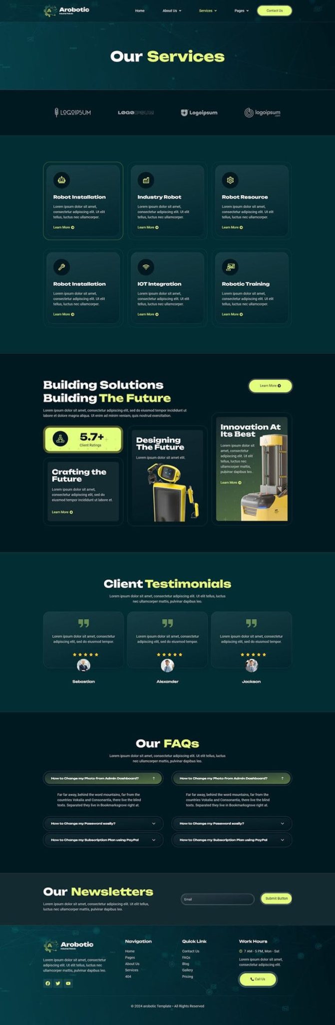 Download Arobotic - Industrial Robot & Machine Elementor Template Kit