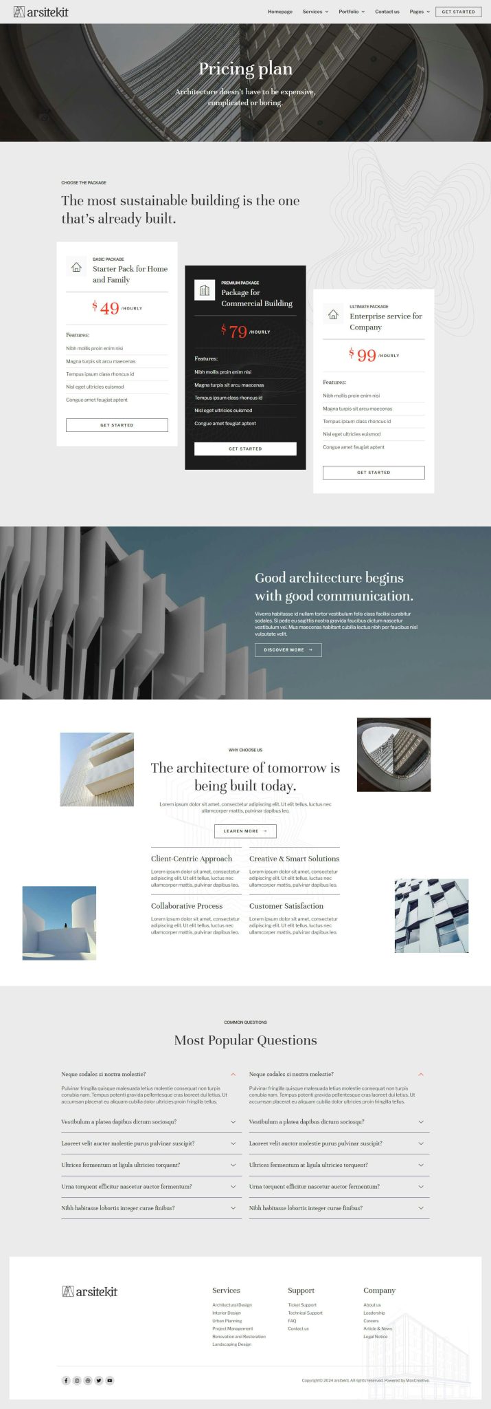 Download ArsiteKit - Architecture & Construction Elementor Pro Template Kit