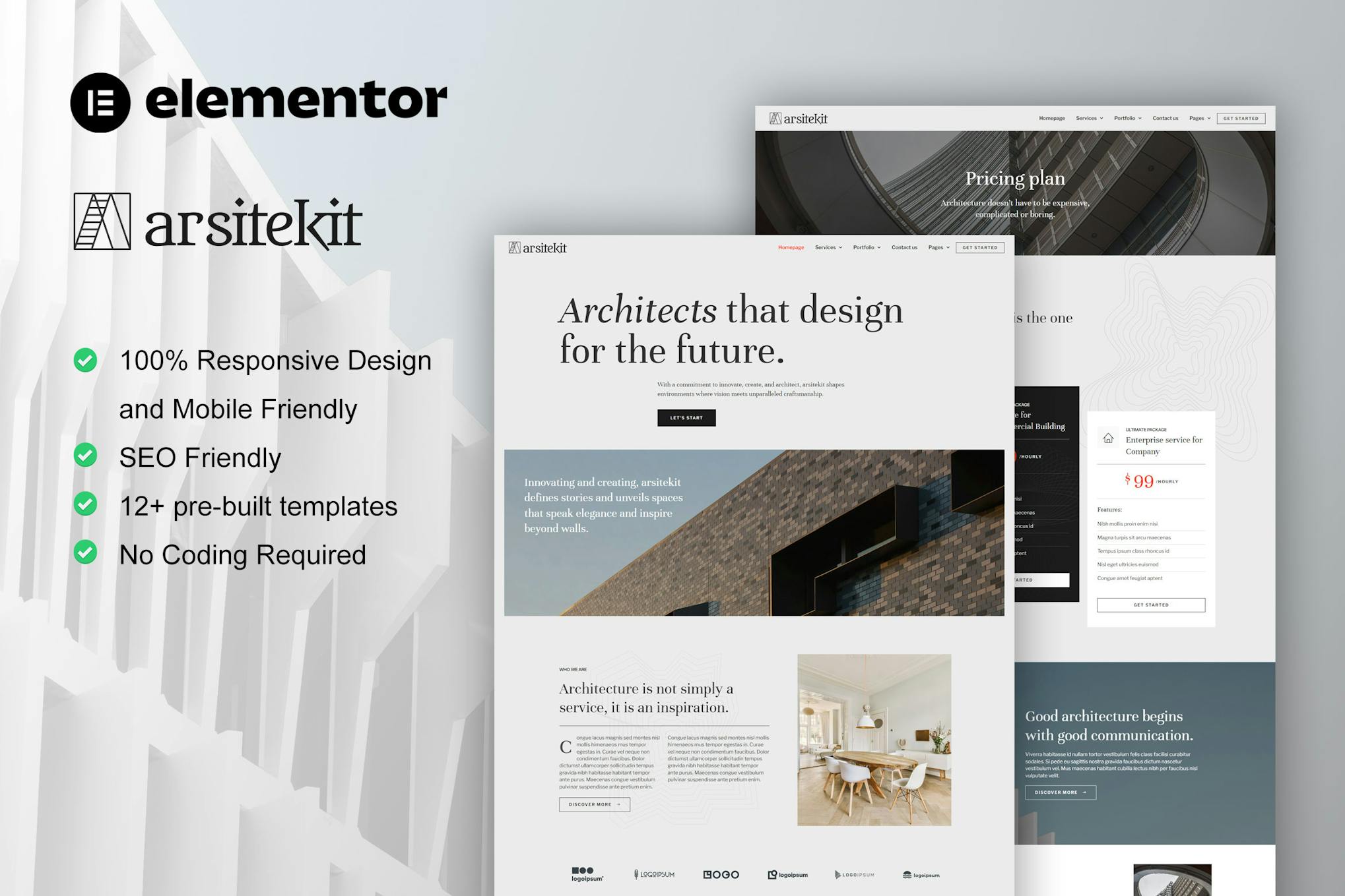 Download ArsiteKit - Architecture & Construction Elementor Pro Template Kit