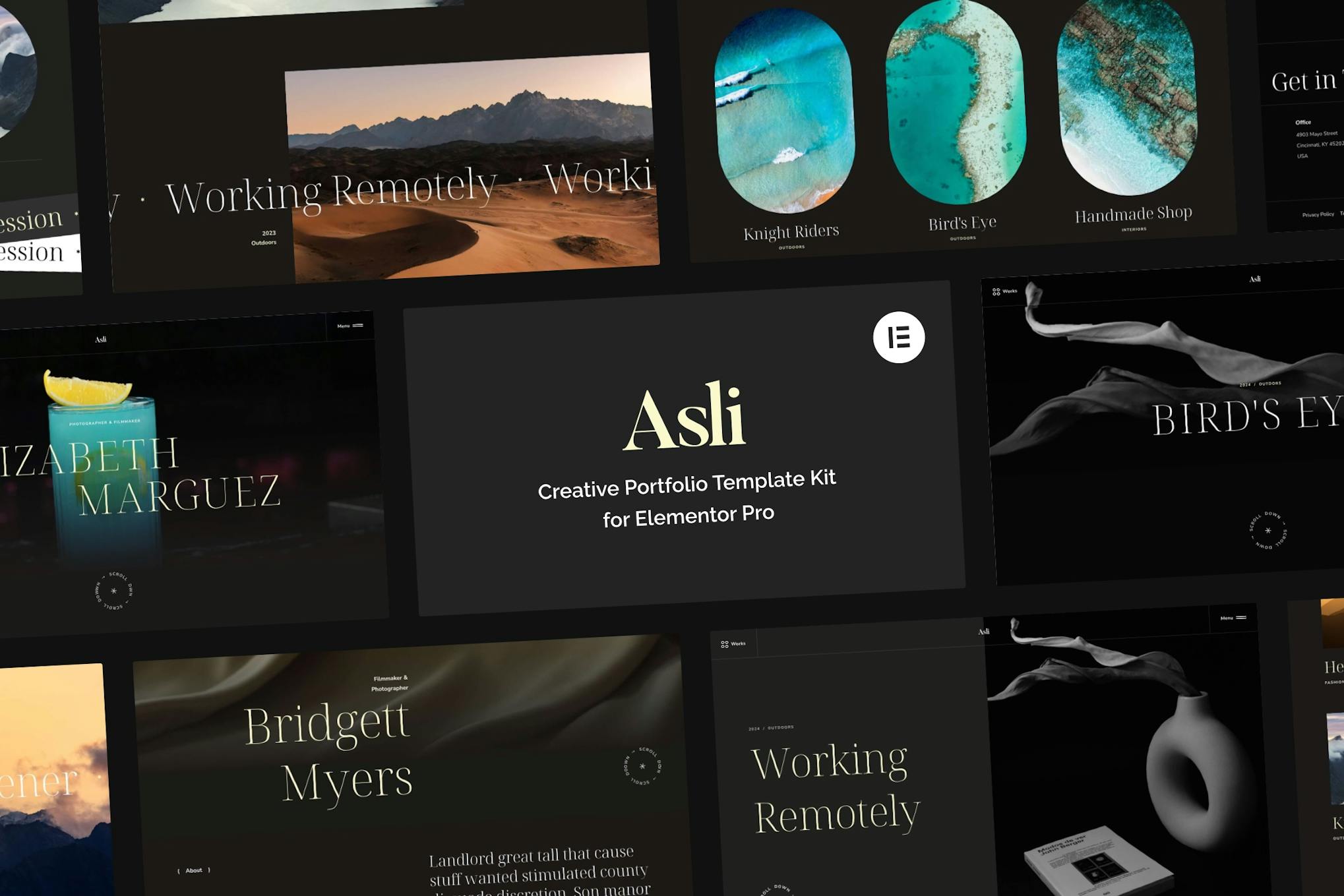 Download Asli – Creative Portfolio Elementor Pro Template Kit