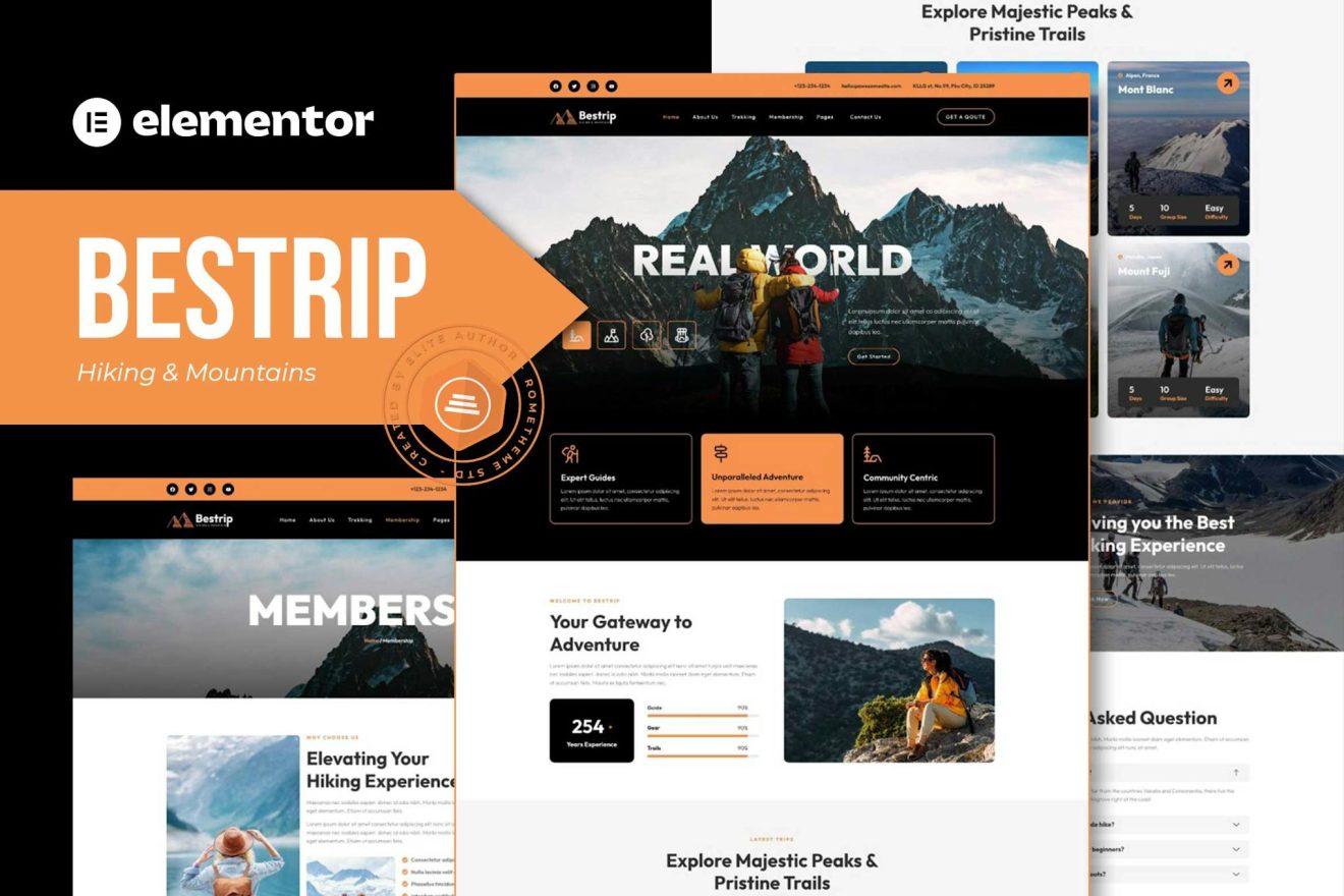 Download Bestrip - Hiking & Mountain Elementor Template Kit