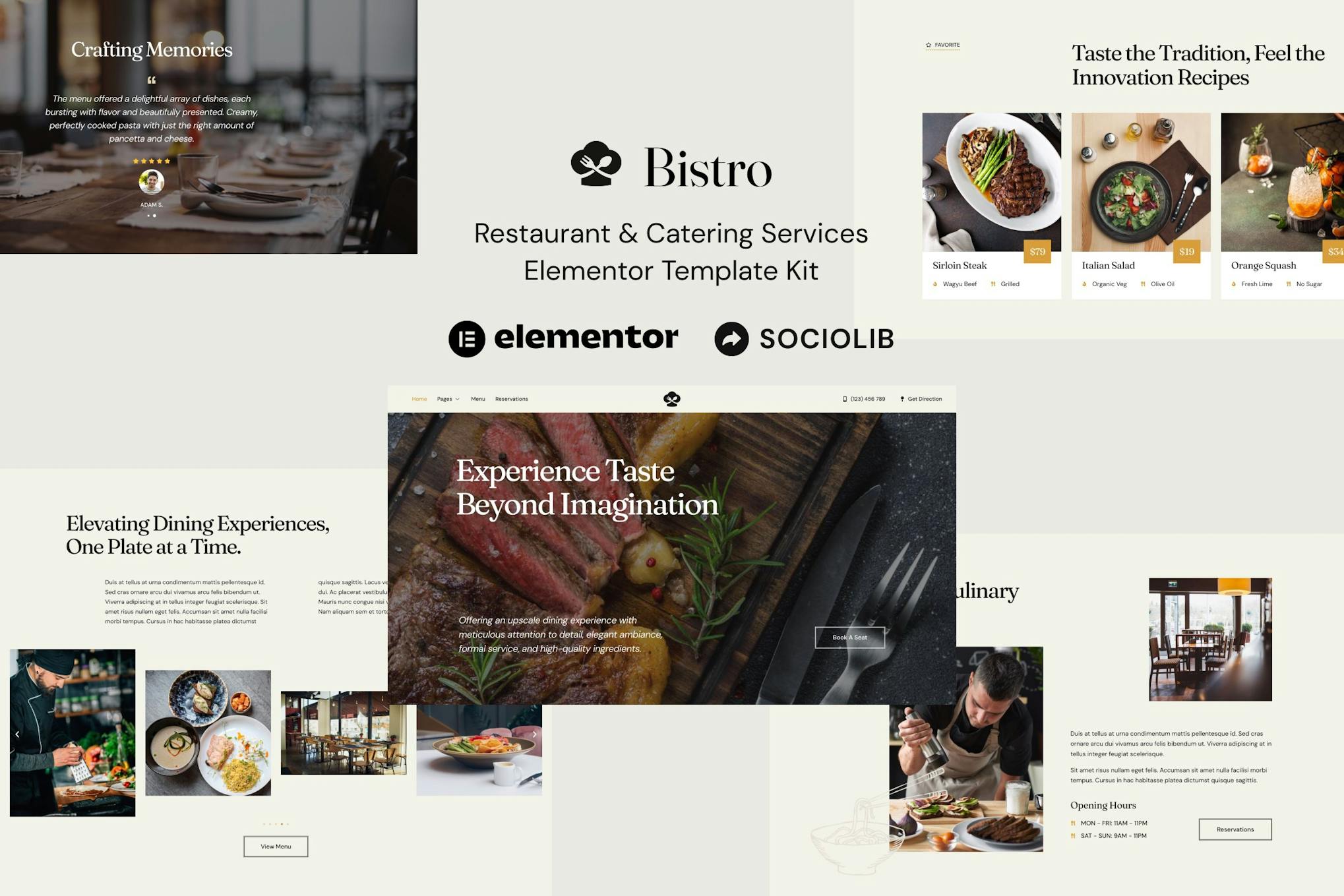 Download Bistro - Restaurant & Catering Services Elementor Template Kit