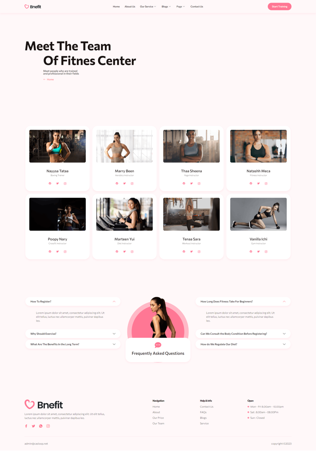 Download Bnefit - Gym & Fitness Center Elementor Template Kit