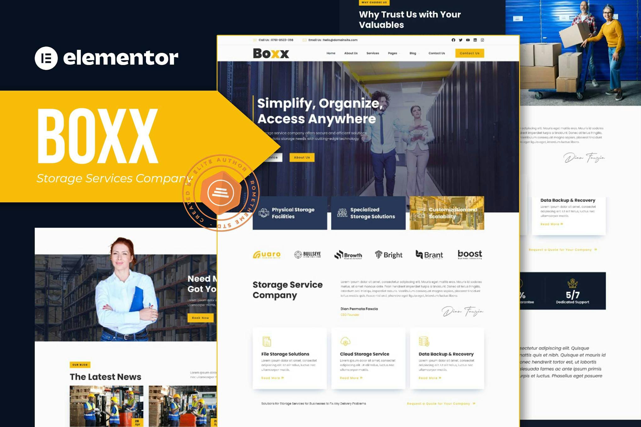 Download Boxx - Storage Services Company Elementor Template Kit