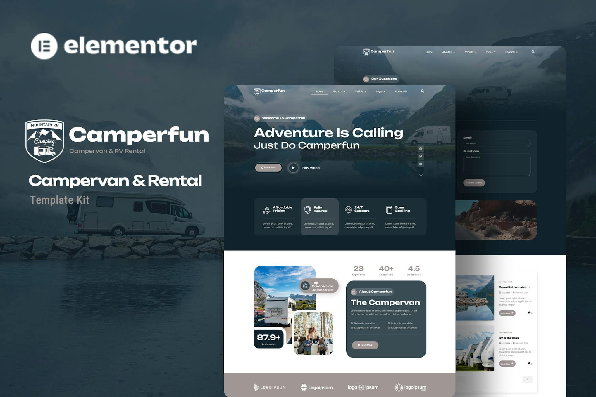 Download Camperfun - Campervan & Rental Elementor Template Kit
