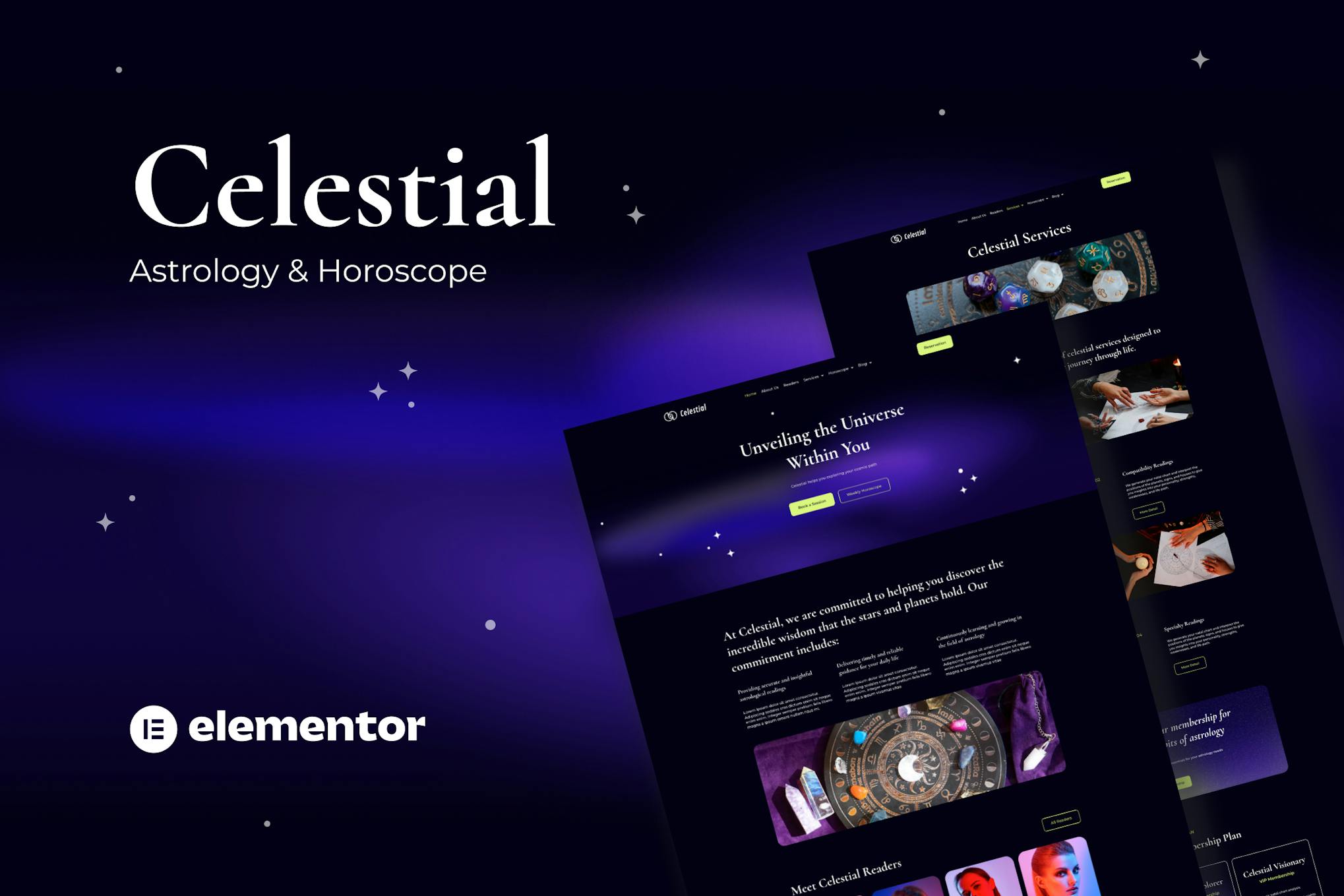 Download Celestial - Astrology & Horoscope Elementor Template Kit