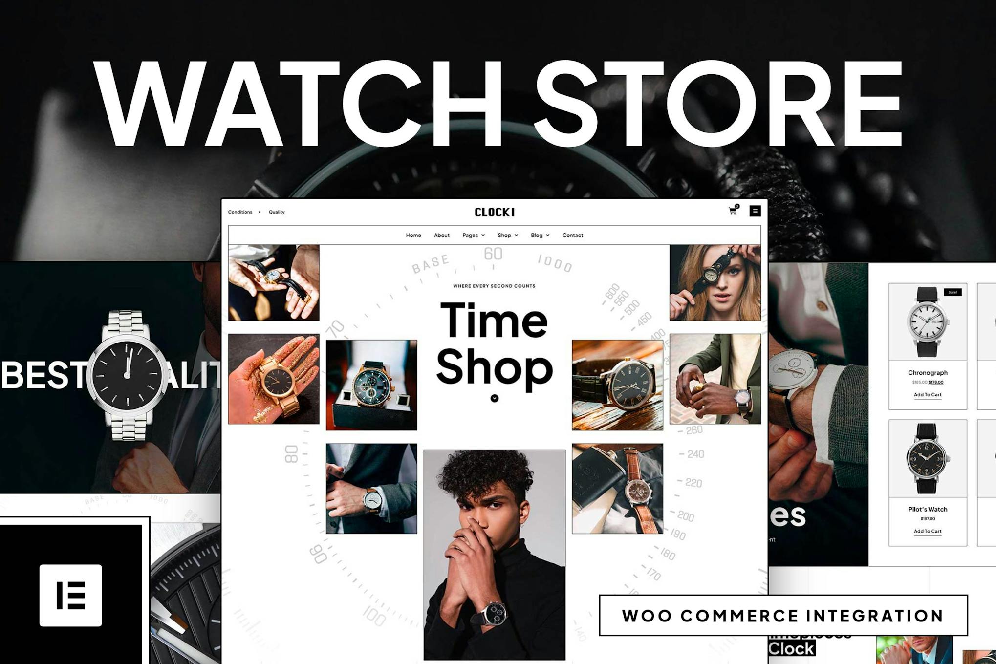 Download Clocki - Watch Store Elementor Pro Template Kit