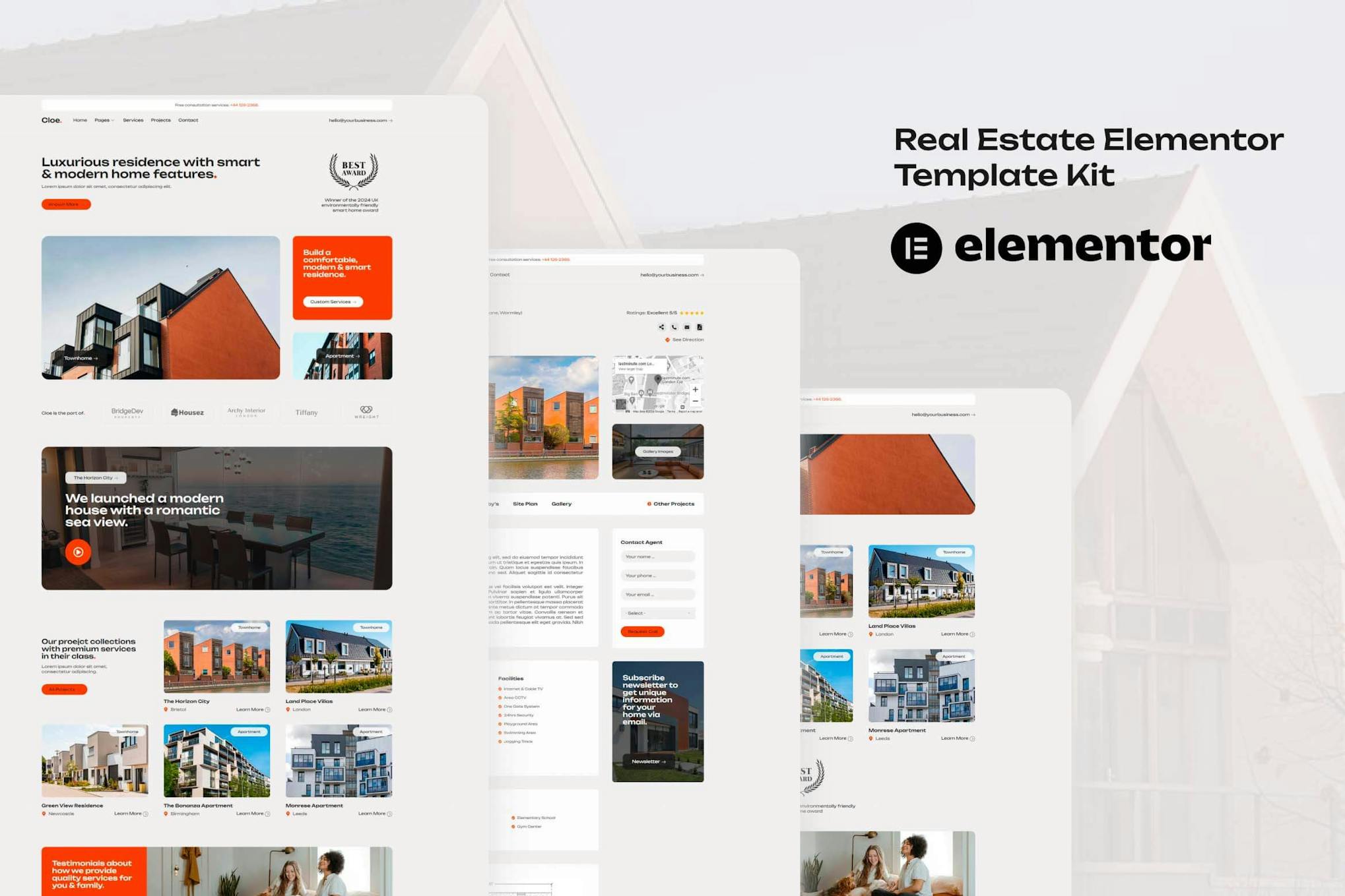 Download Cloe - Real Estate Elementor Template Kit