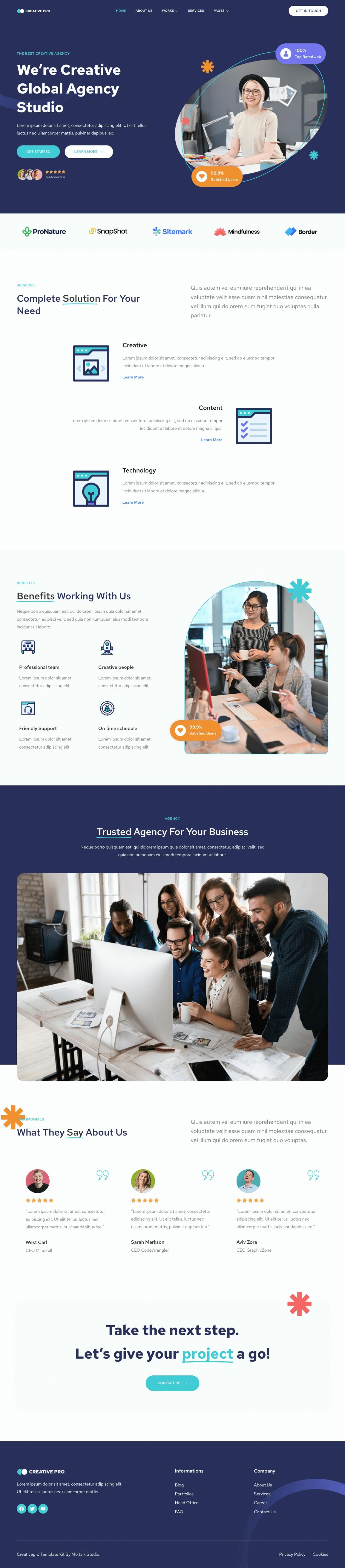 Download Creativepro - Creative Agency Studio Elementor Template Kit