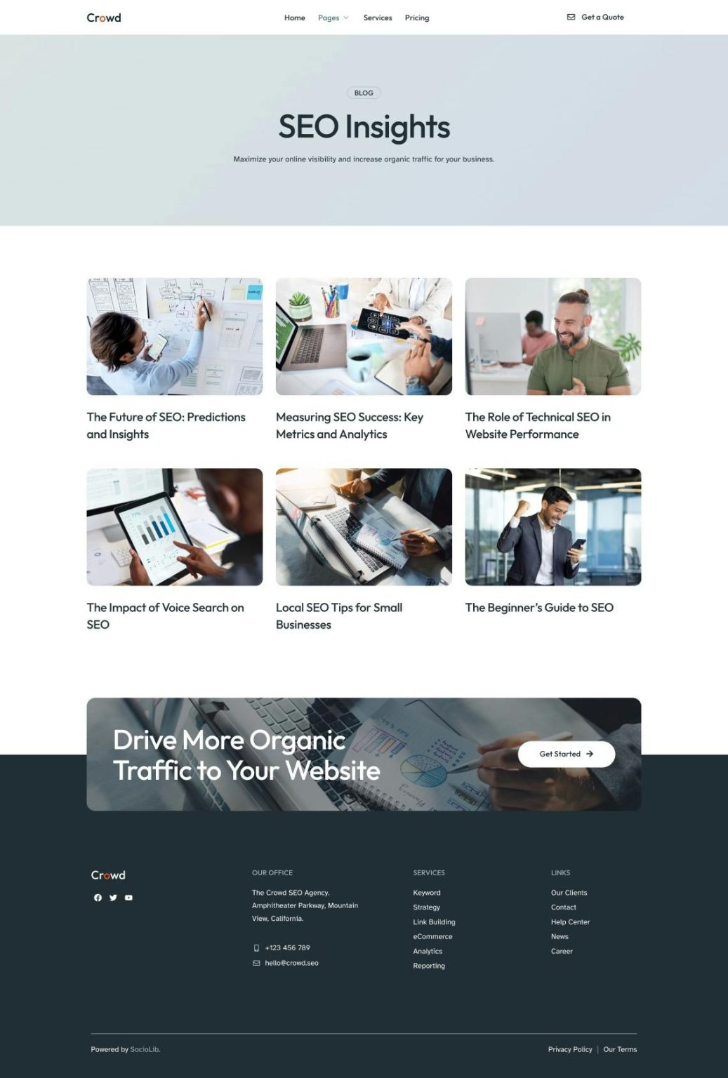 Download Crowd - SEO & Digital Marketing Agency Elementor Template Kit