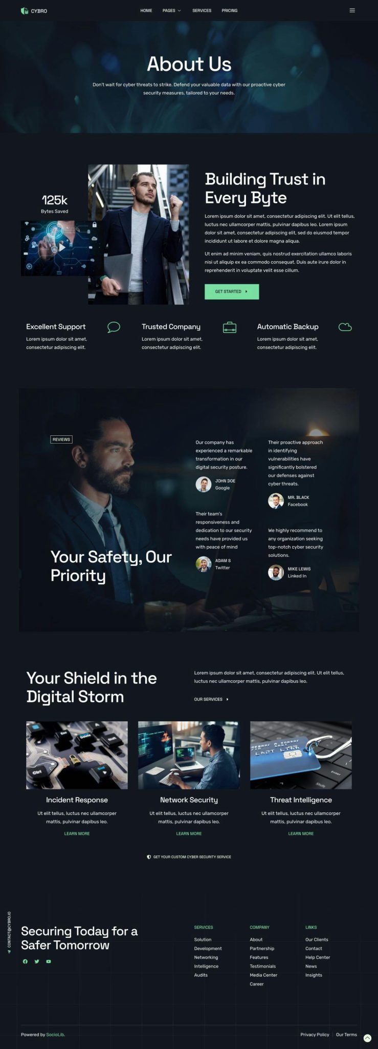 Download Cybro - Cyber Security Services Elementor Template Kit