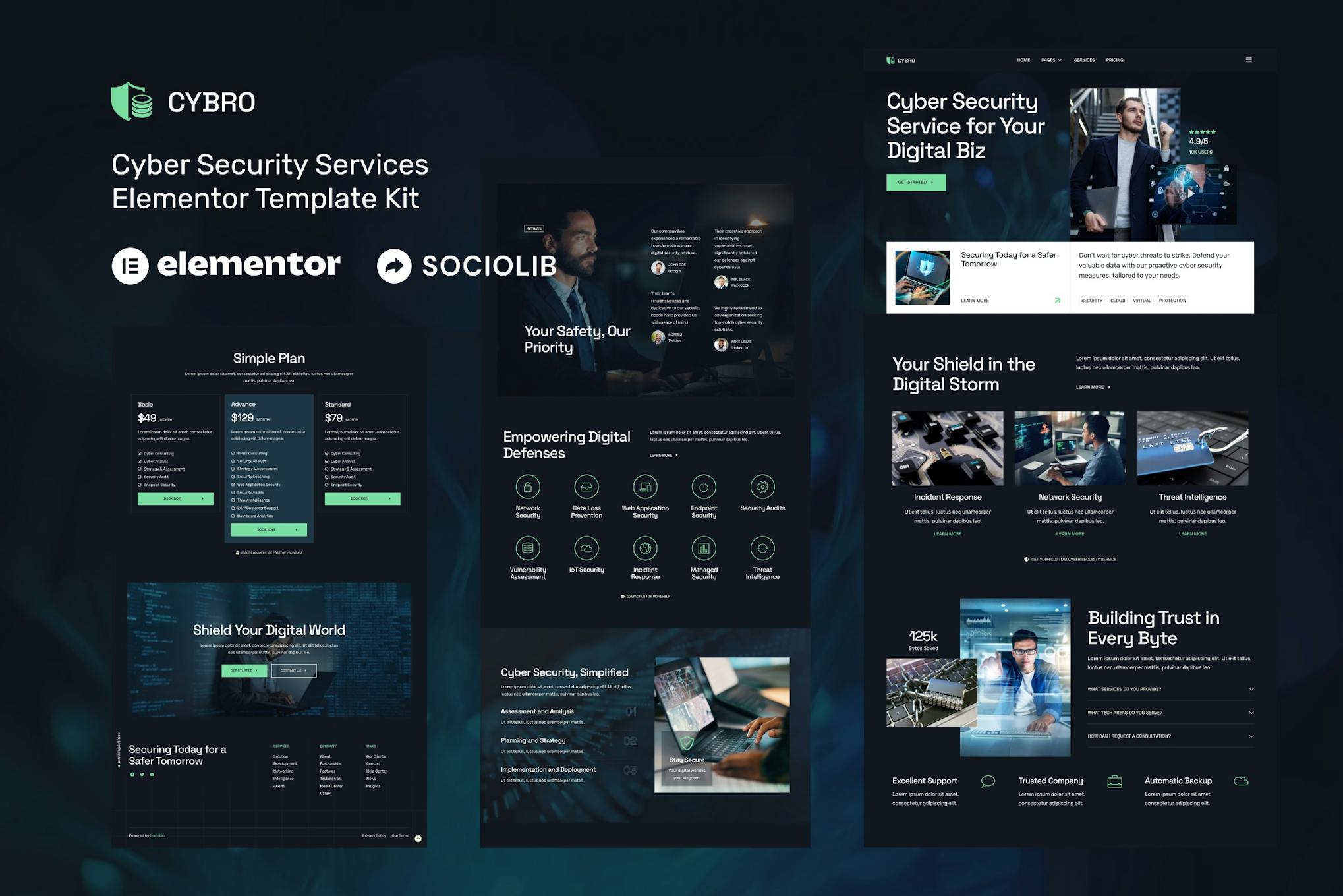 Download Cybro - Cyber Security Services Elementor Template Kit