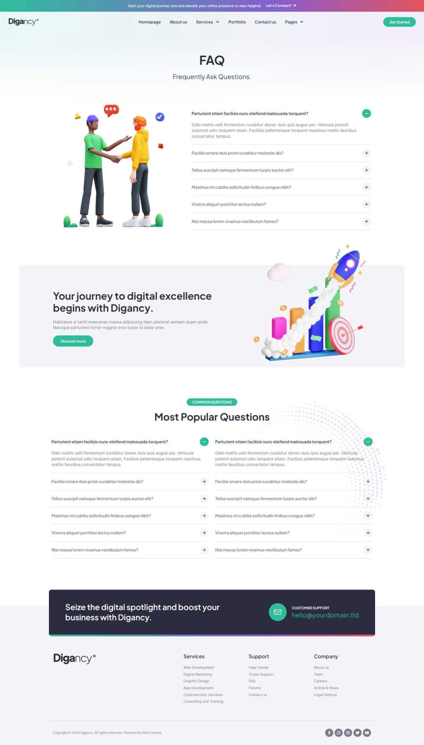 Download Digancy -  Digital Agency Elementor Template Kit