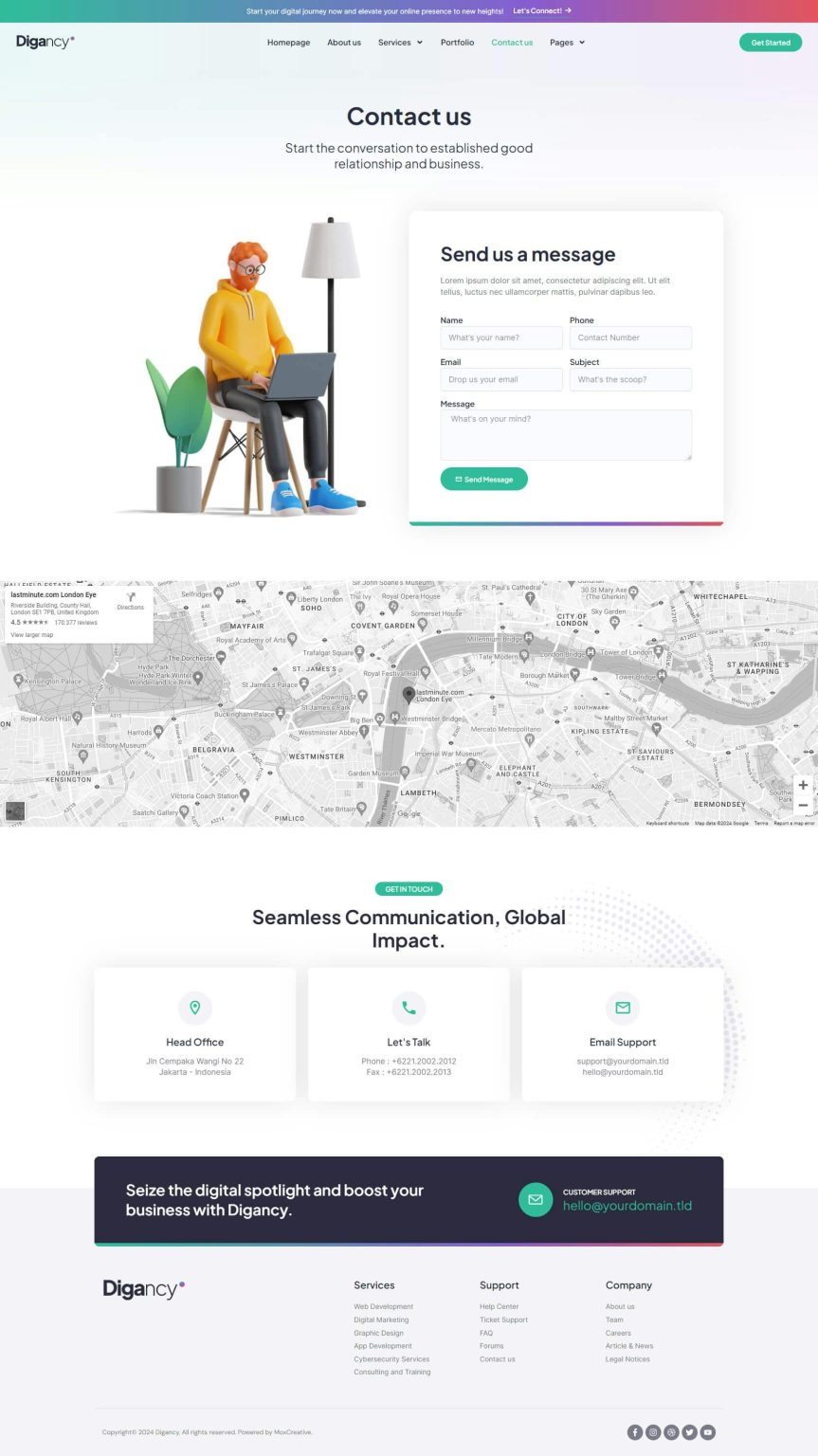 Download Digancy -  Digital Agency Elementor Template Kit