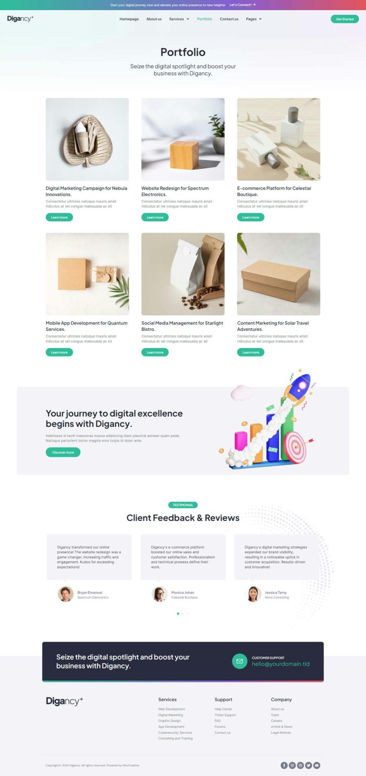 Download Digancy -  Digital Agency Elementor Template Kit