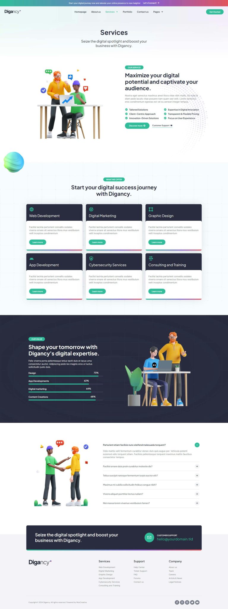 Download Digancy -  Digital Agency Elementor Template Kit