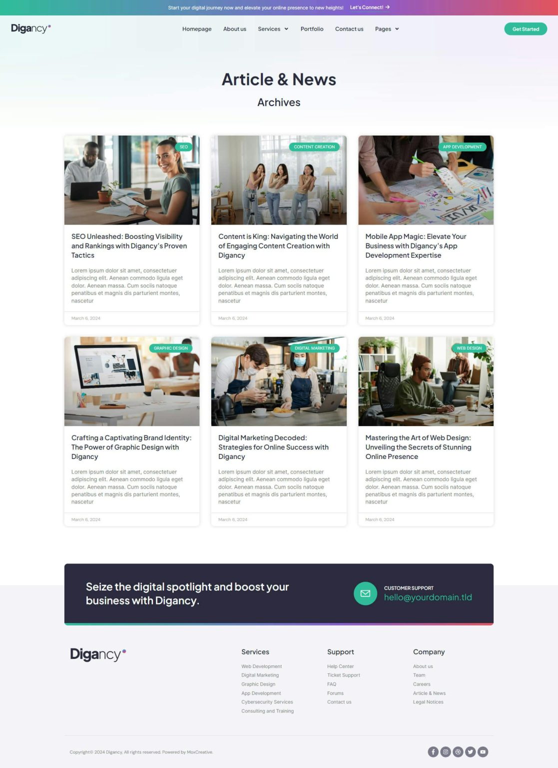 Download Digancy -  Digital Agency Elementor Template Kit