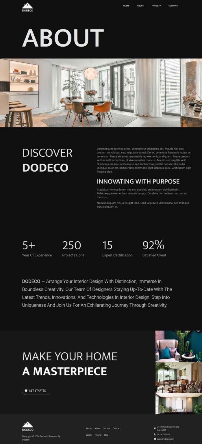 Download Dodeco - Interior Designer Elementor Template Kit