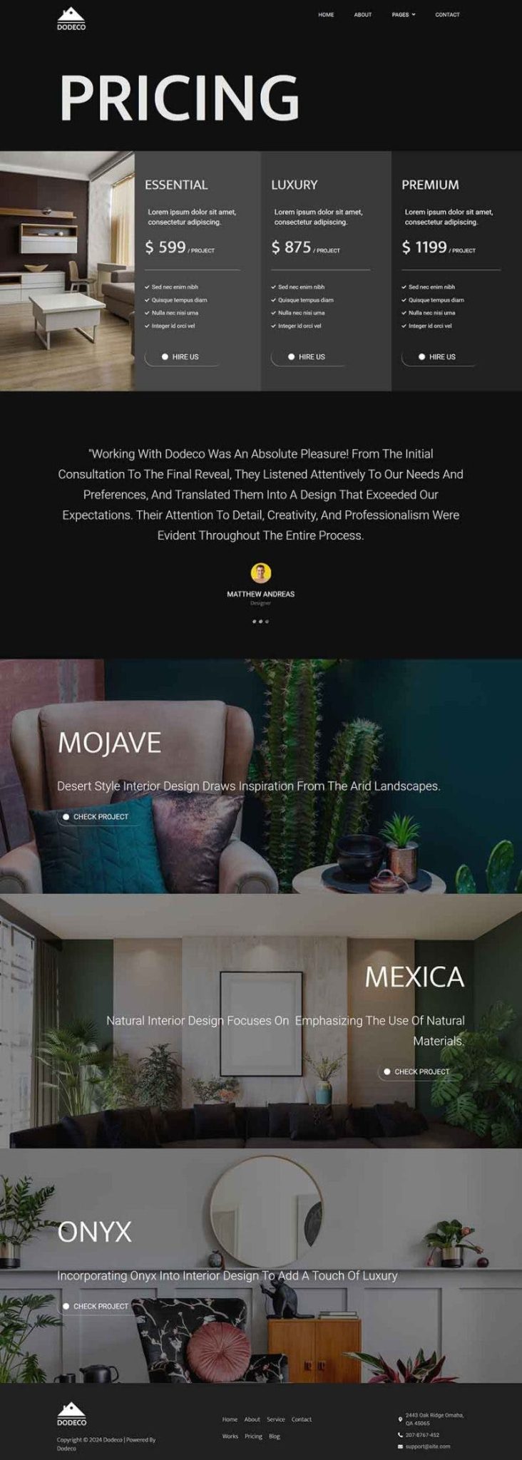 Download Dodeco - Interior Designer Elementor Template Kit