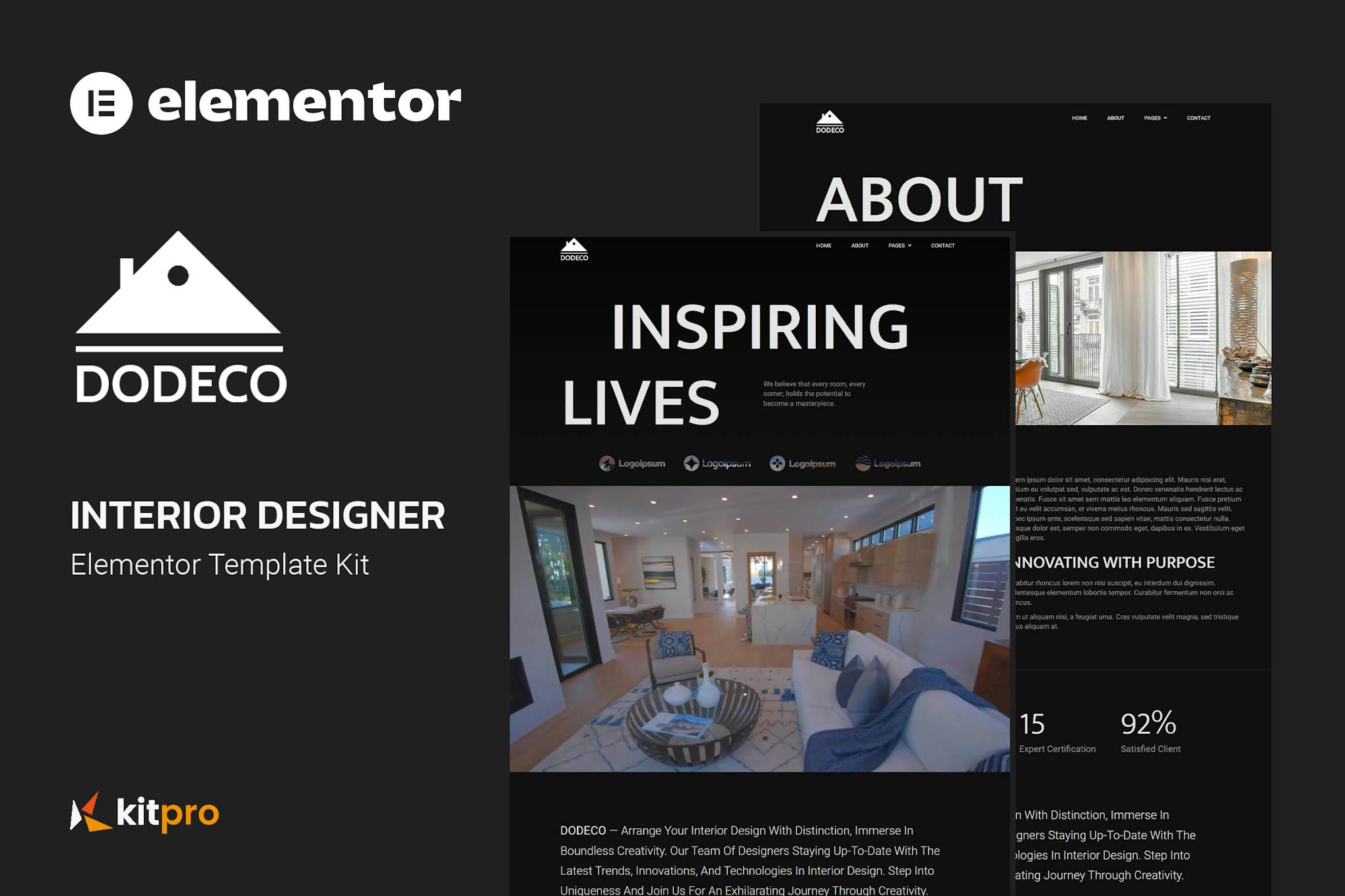 Download Dodeco - Interior Designer Elementor Template Kit