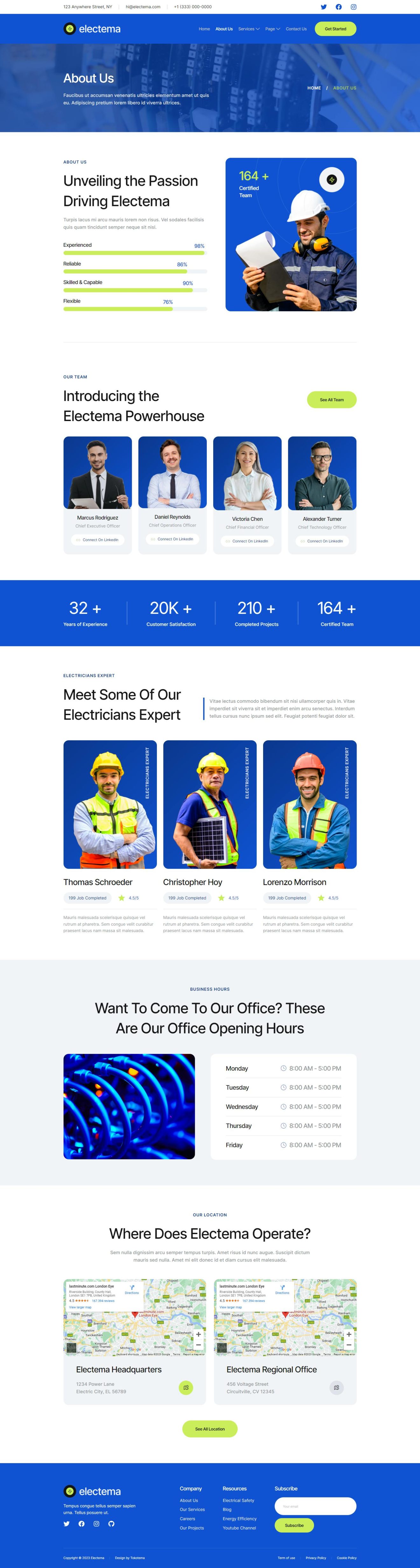 Download Electema - Electrician Service Elementor Template Kit