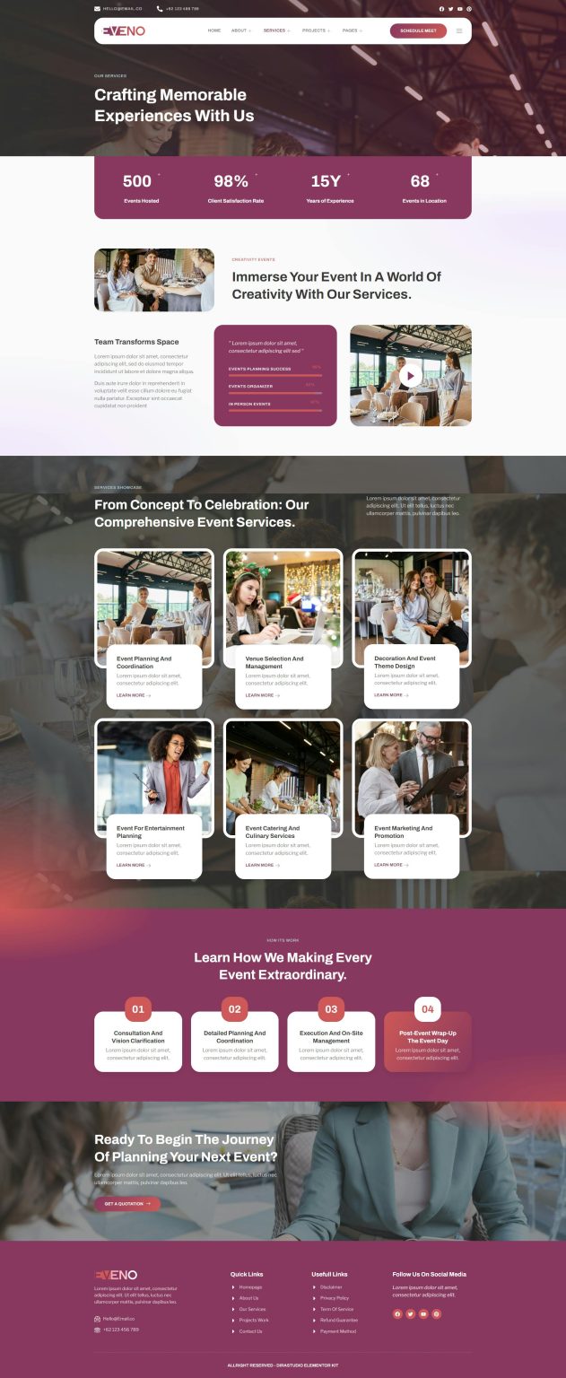 Download Eveno - Events Organizer Elementor Template Kit