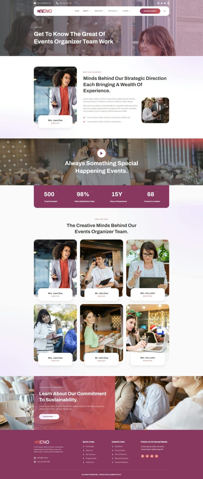 Download Eveno - Events Organizer Elementor Template Kit