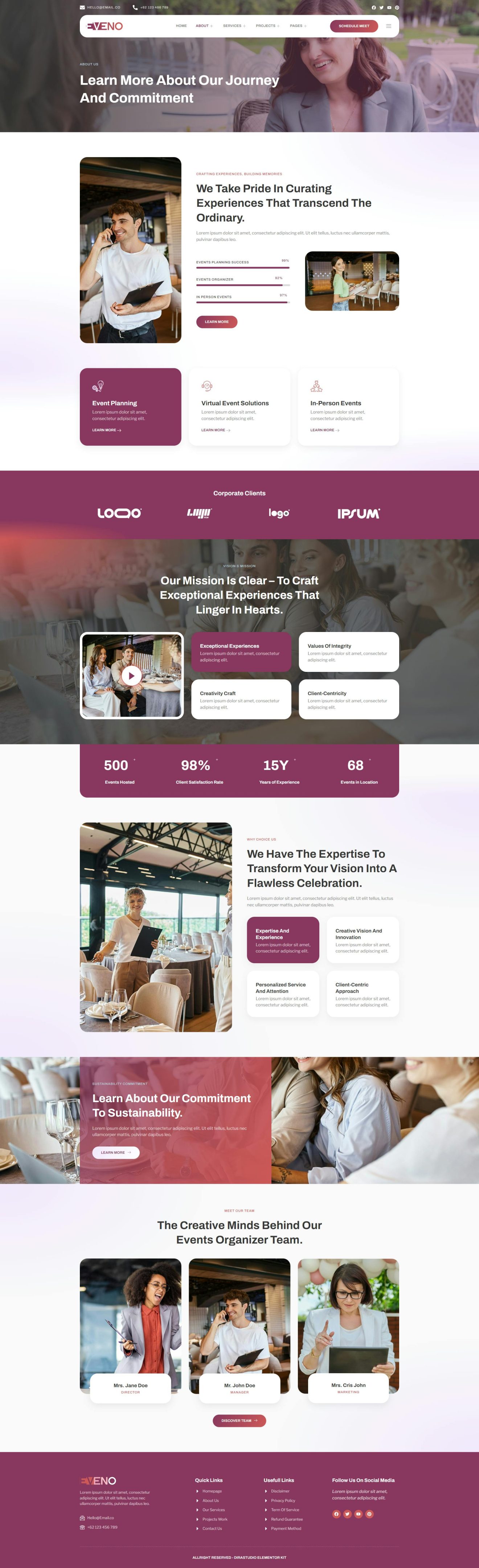 Download Eveno - Events Organizer Elementor Template Kit