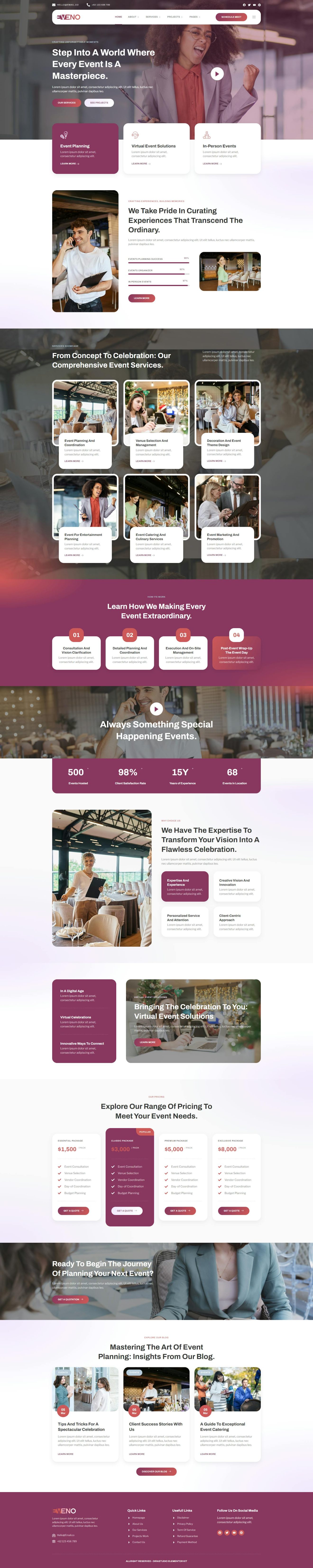 Download Eveno - Events Organizer Elementor Template Kit