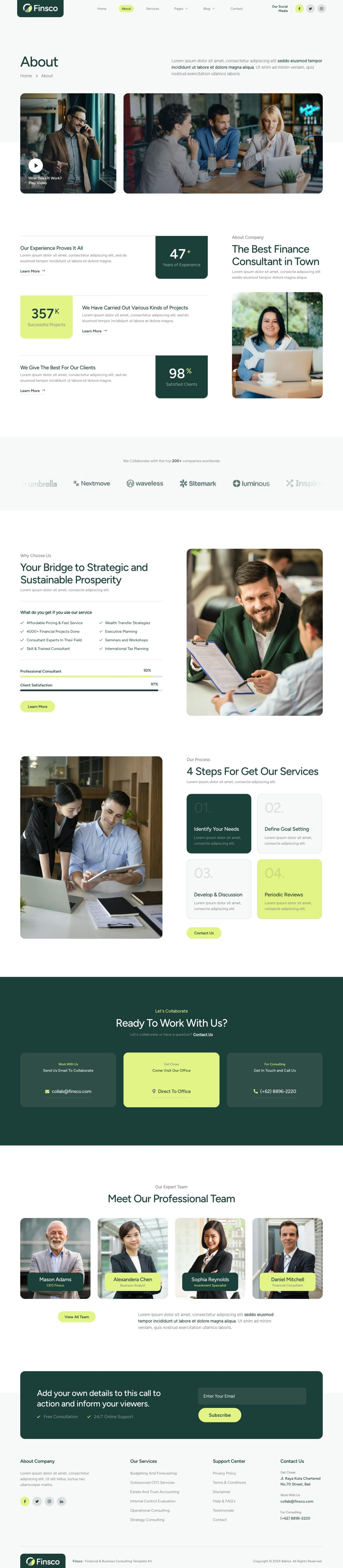 Download Finsco – Finance & Business Consulting Elementor Template Kit