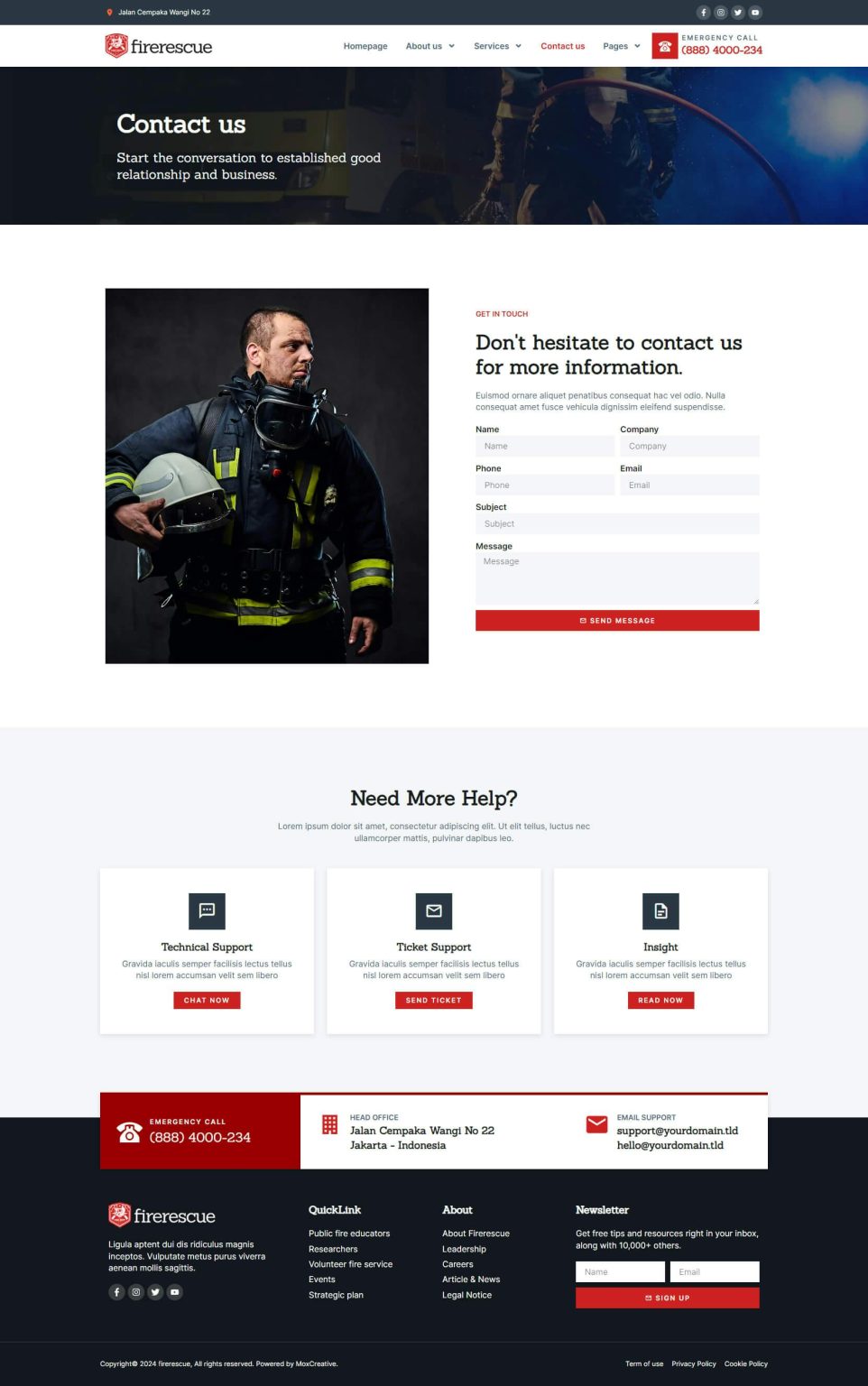 Download FireRescue - FireFighter & Fire Department Elementor Template Kit