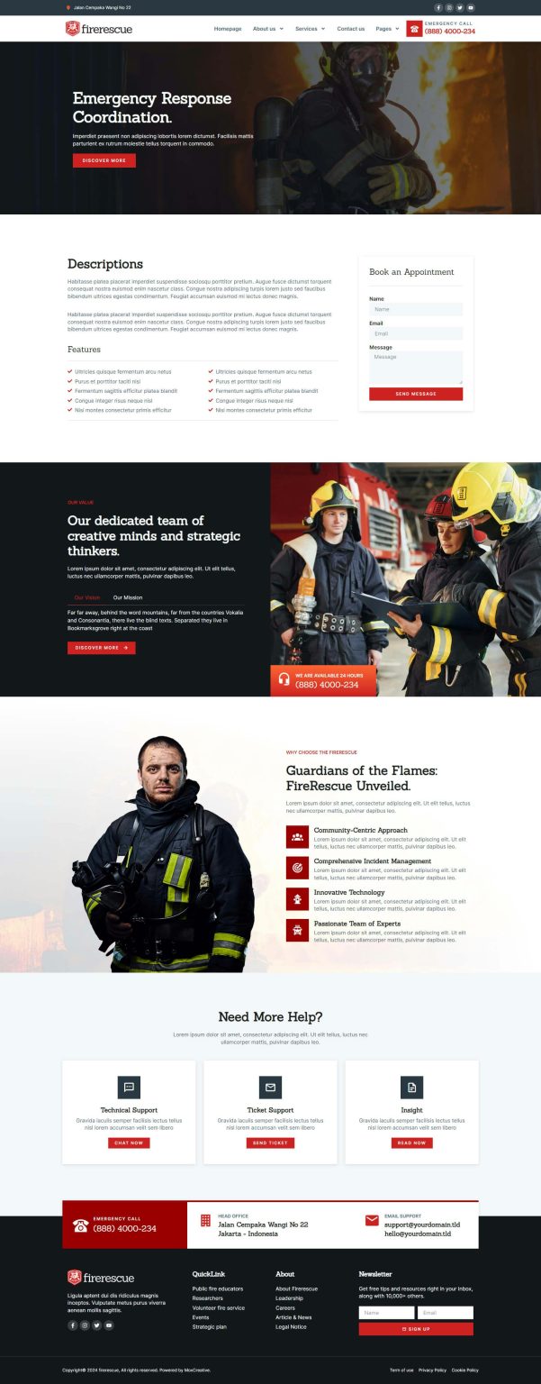 Download FireRescue - FireFighter & Fire Department Elementor Template Kit