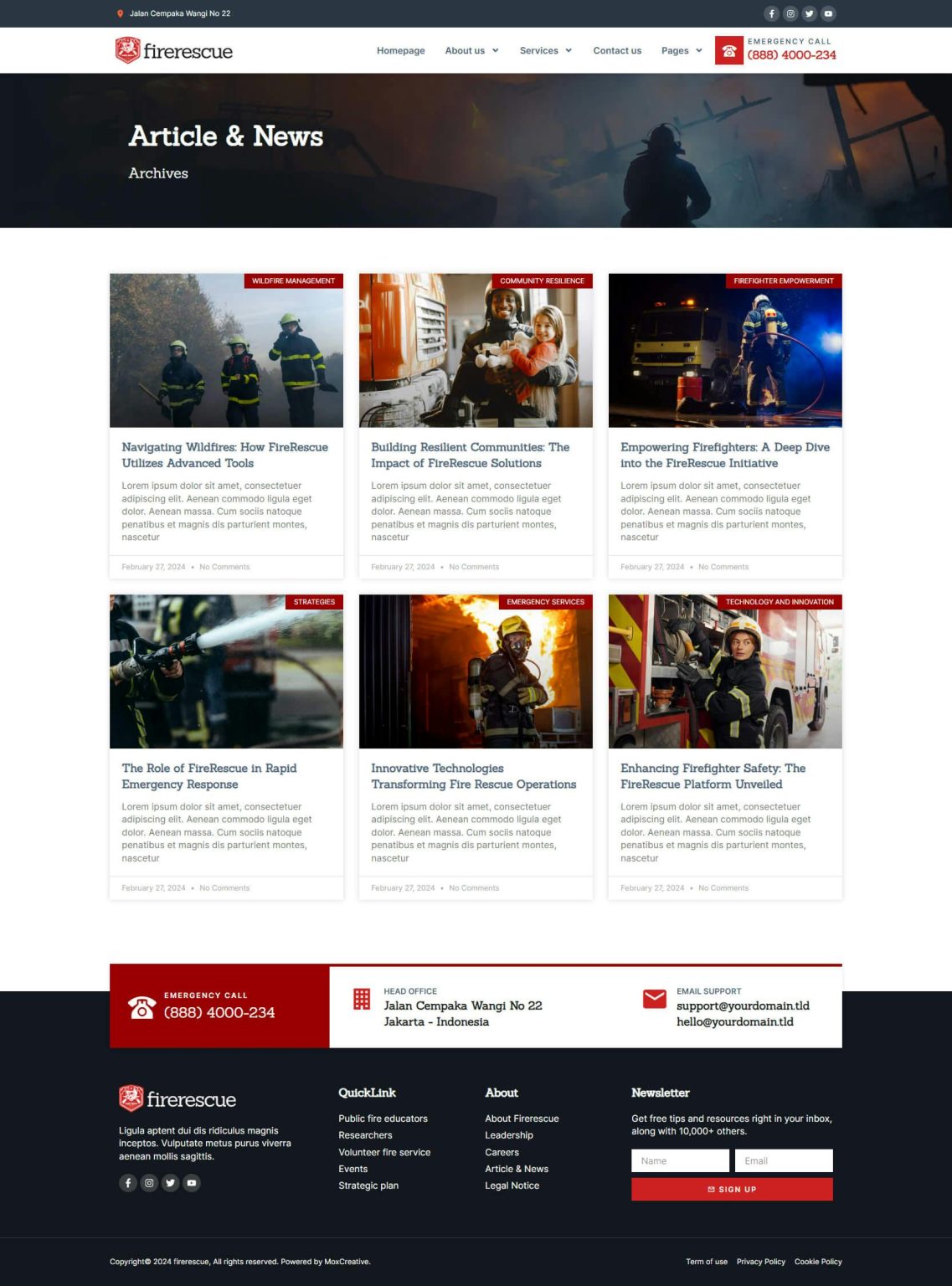 Download FireRescue - FireFighter & Fire Department Elementor Template Kit